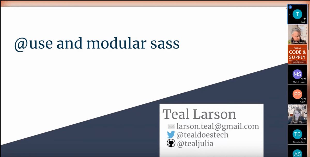 Why Use @use in your SASS (Code & Supply Dec 2021 Lightning Talks)